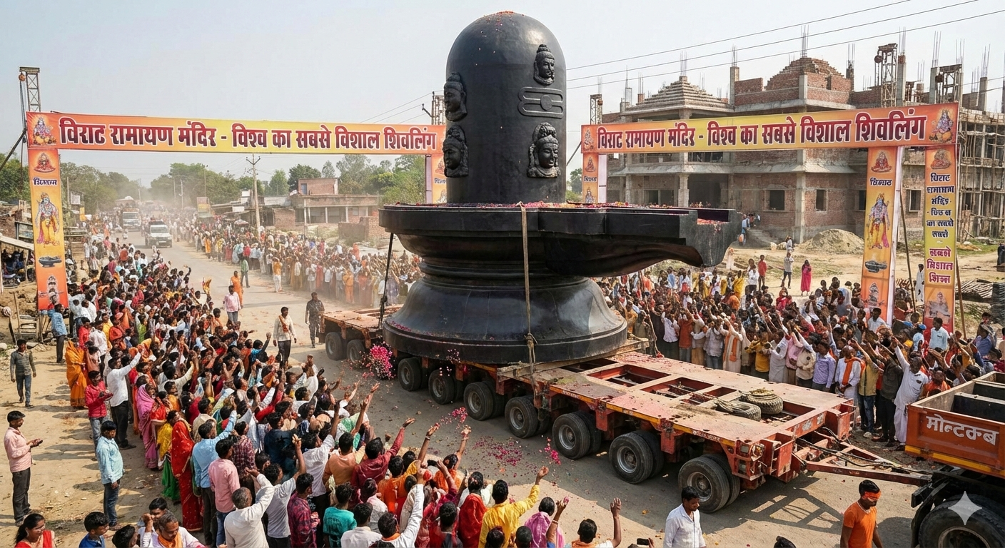 दुनिया के सबसे बड़े शिवलिंग के दर्शन के लिए उमड़े हजारों भक्त